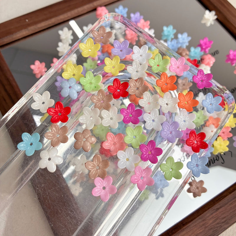 Perles de fleurs 5-Petal Acrylique