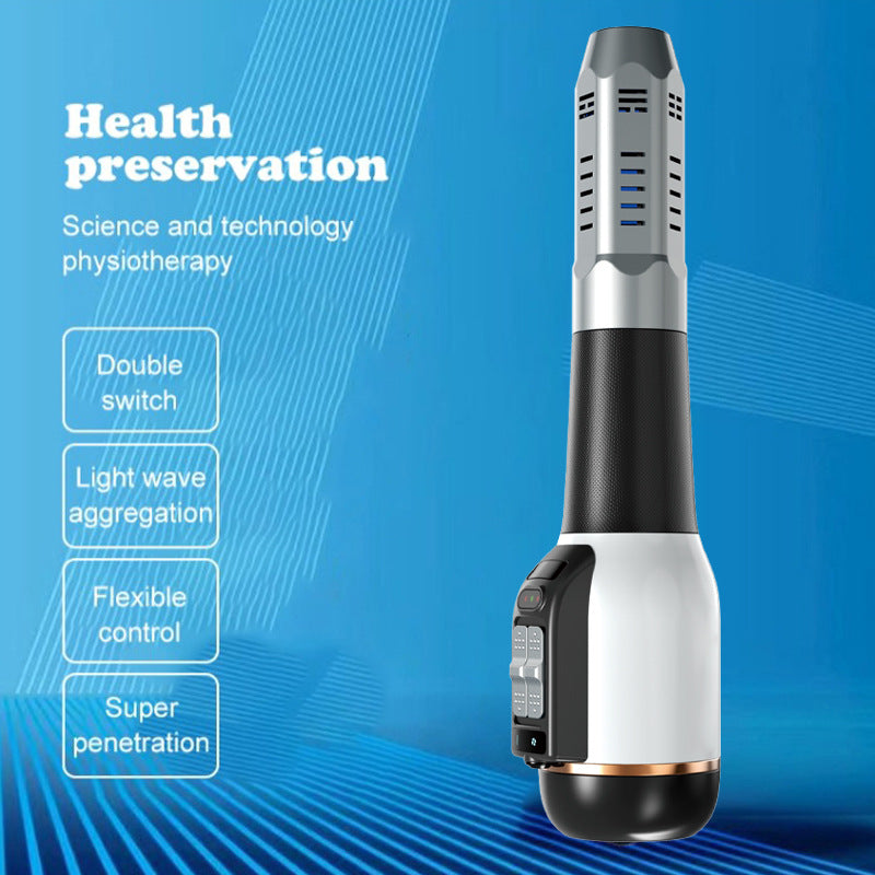 Instrument de physiothérapie Blow Light Wave Pulse Massage Main bouton poussoir Meridian