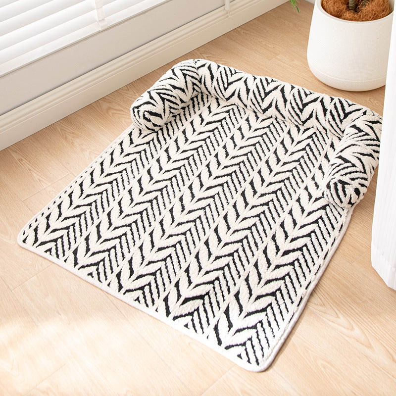 Calmer les tapis de lit pour chien avec le cou et le soutien de la tête