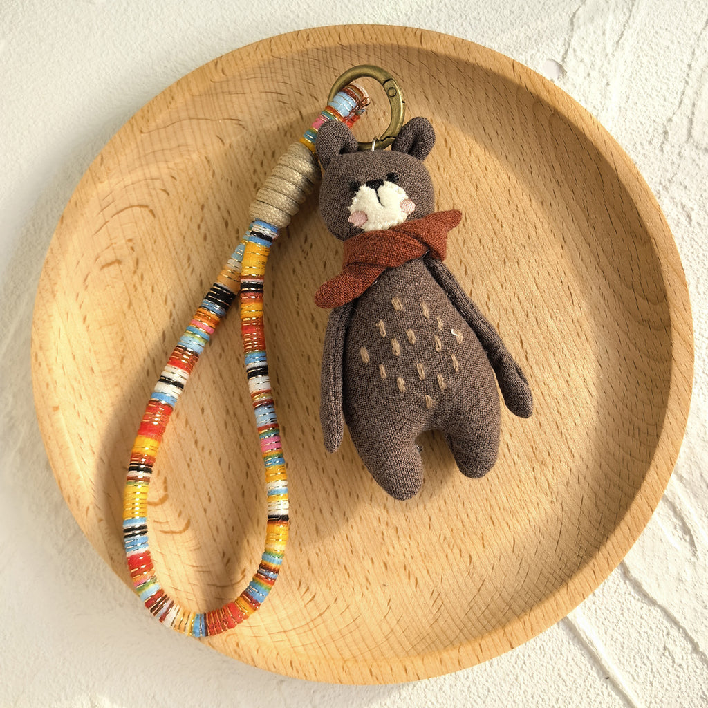 Porte-clés en tissu fait main