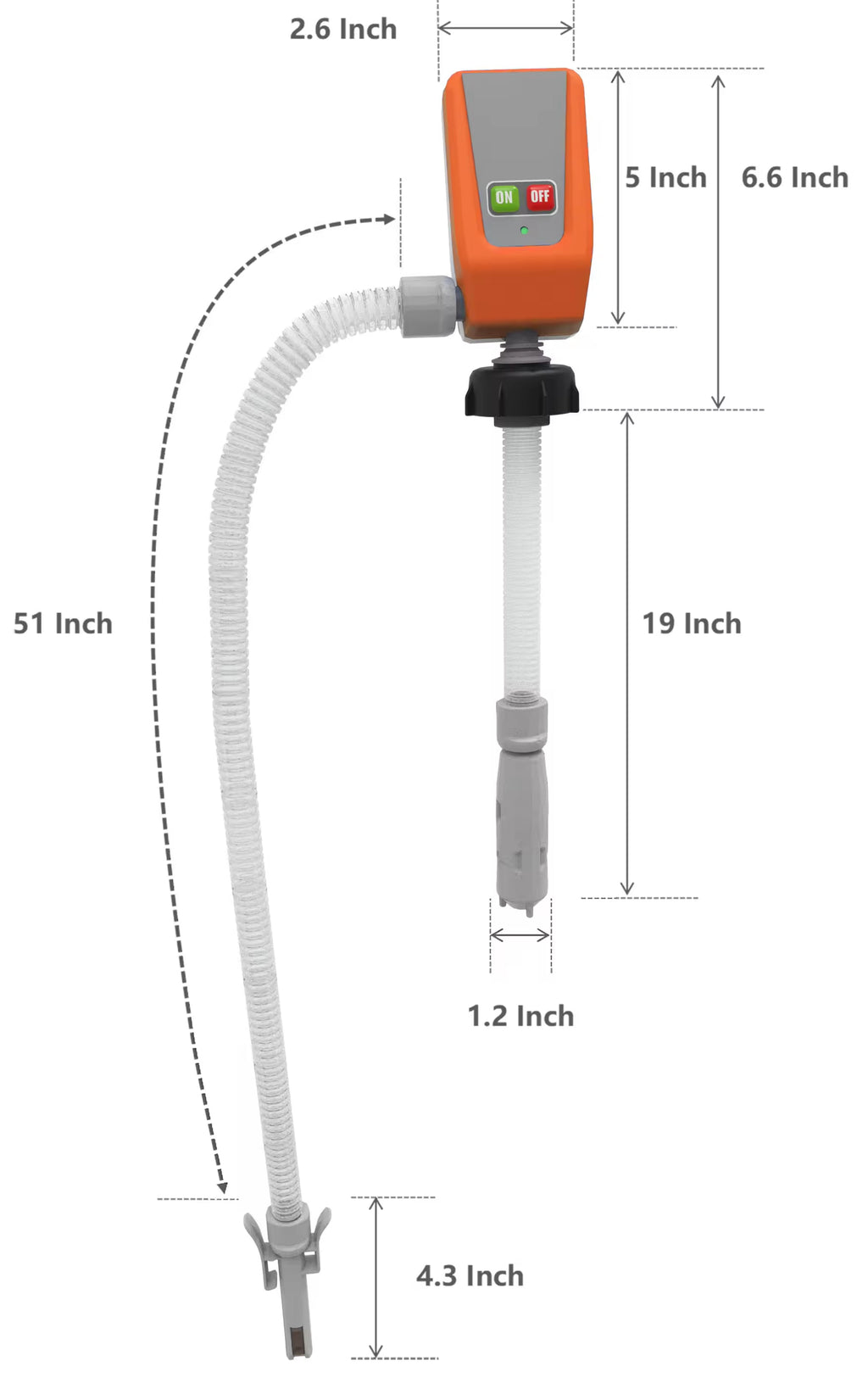 32gpm Convoyeur manuel de carburant en plastique