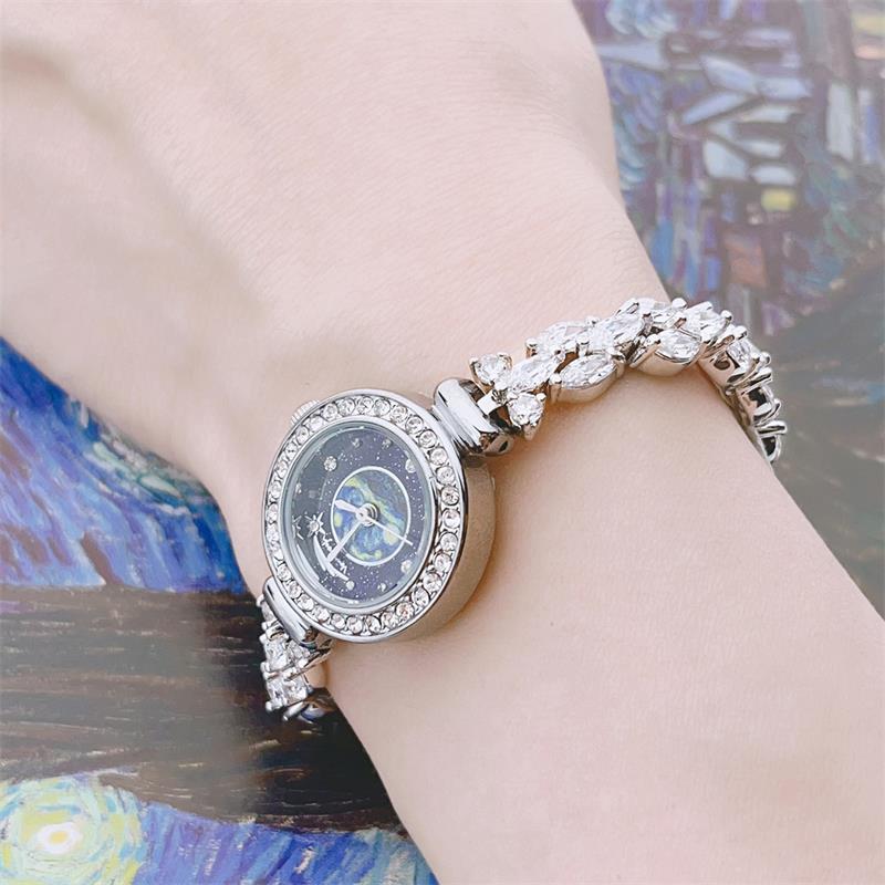 Van Gogh Yaoguang Full Starry River Series Sunflower Women's Steel Band Watch
