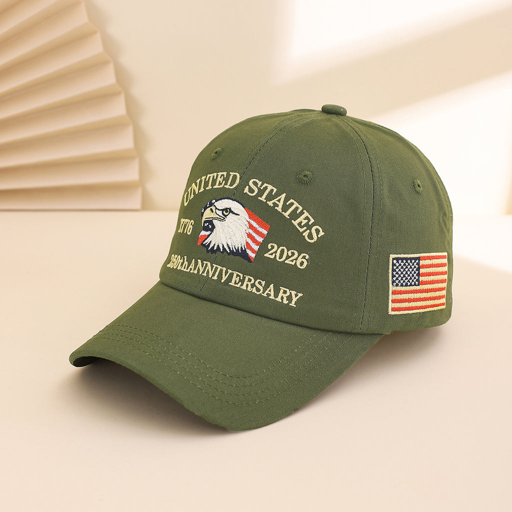 Broderie de mode européenne et américaine American Landmark Flag Baseball Cap Fashionable E