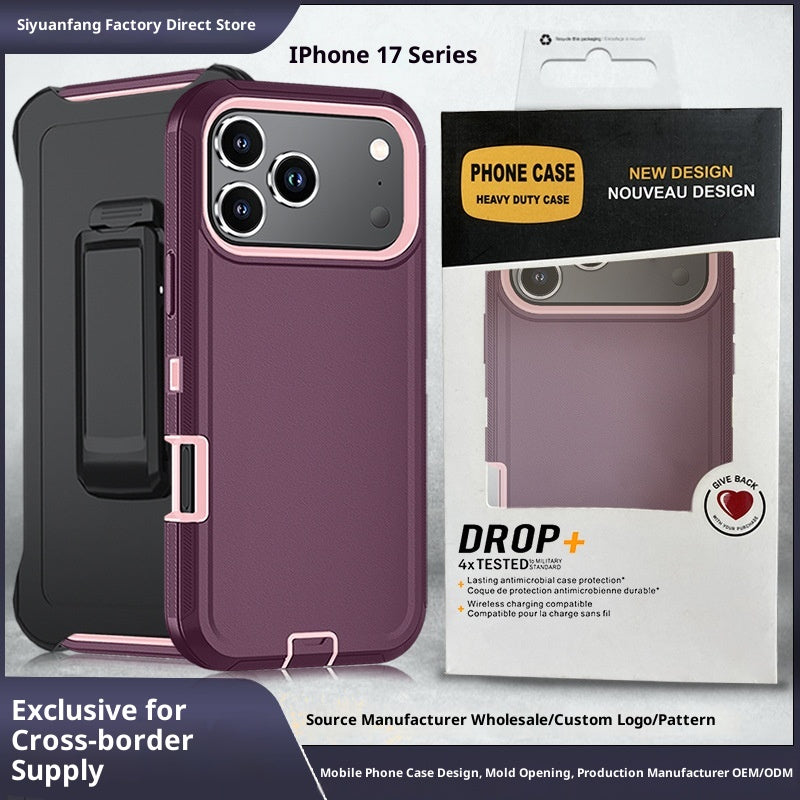 Applicable à 17promax Robot Trois-Proof Robot Solid Color Phone Case