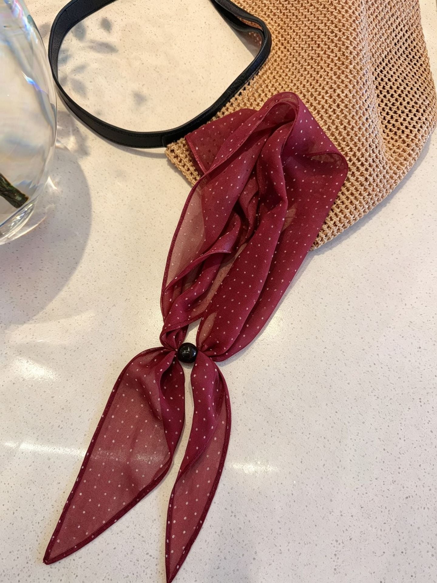 Écharpe de soie rétro florale de style coréen pour femmes