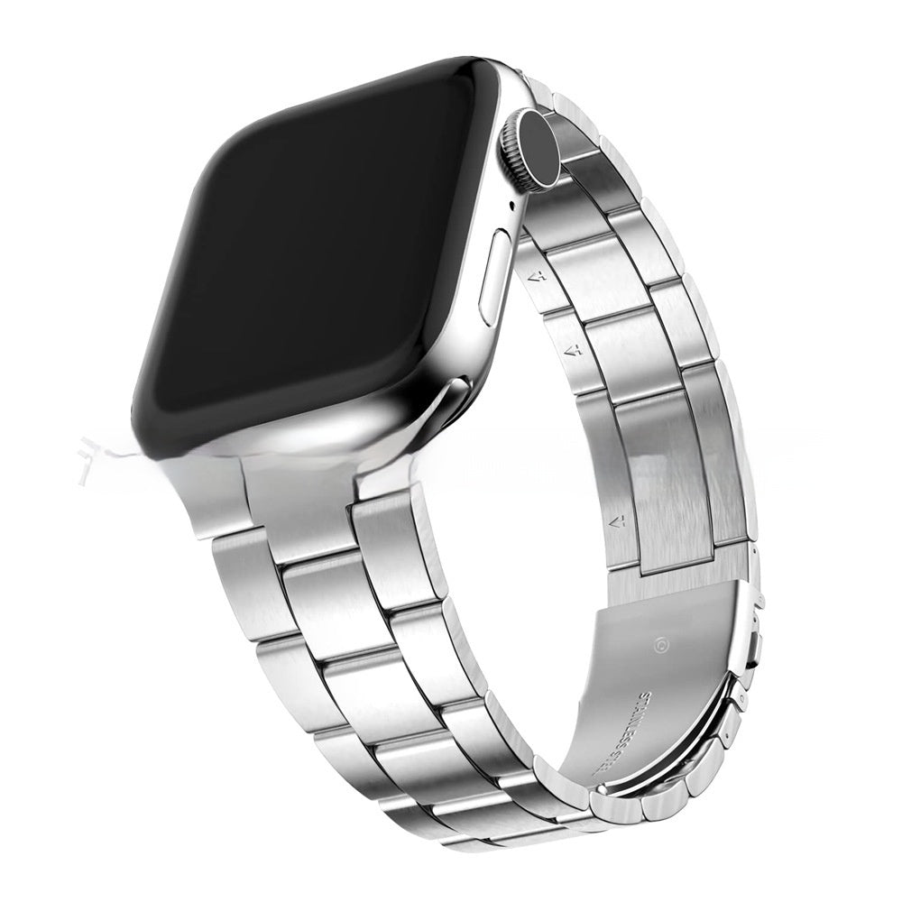 Bracelet de montre en acier inoxydable de petite taille à trois perles