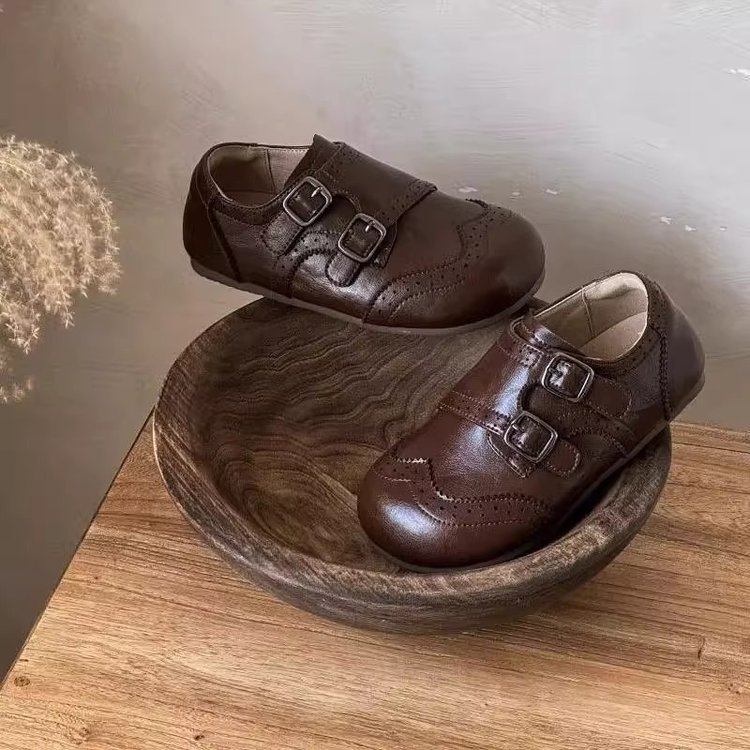 Mocassins en cuir pour enfants de printemps