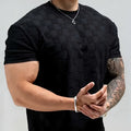 Chemise à manches courtes Jacquard pour hommes