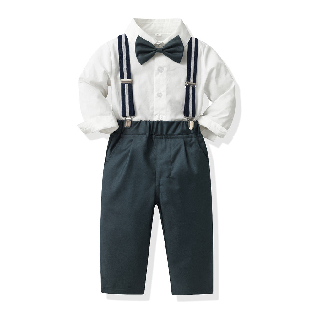 Clip-on enfant Suspender Pantalons Deux-Piece Set Fashion Kids' Outfit