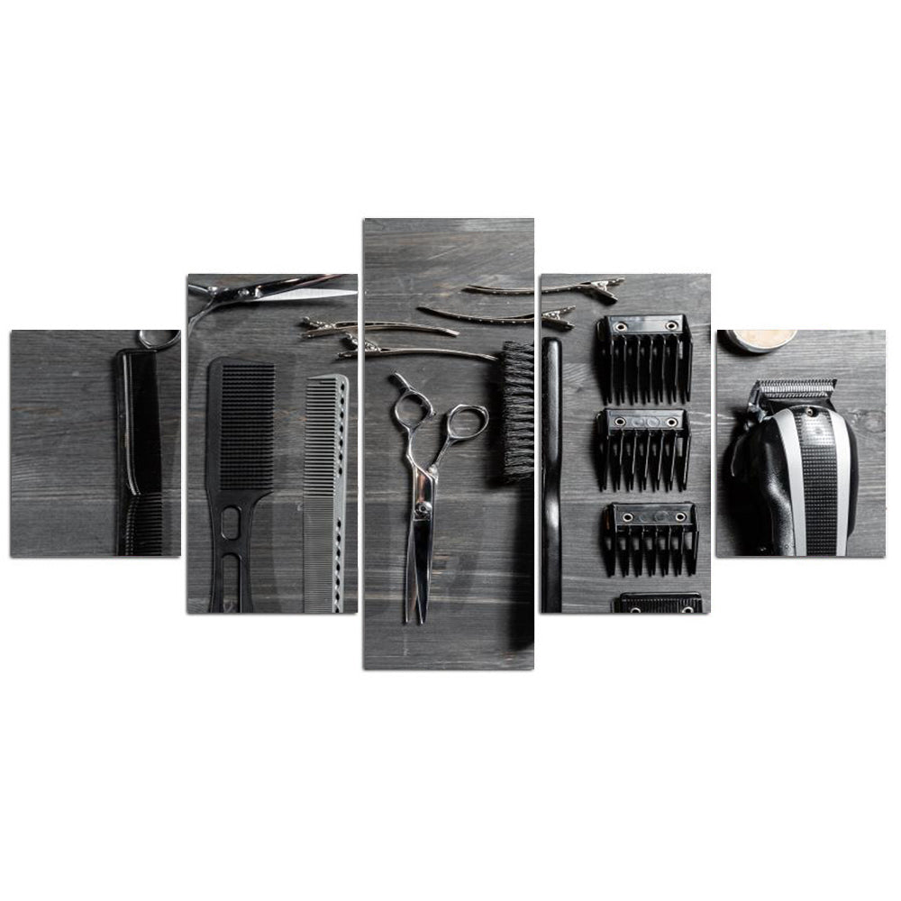 Outils de coiffure Toile Peinture Assortiment Décoration murale Poster