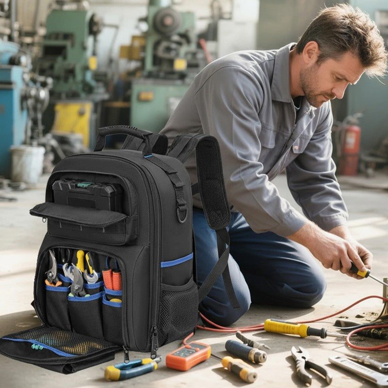 Sac à outils pour outils lourds Sac à outils électricien professionnel avec organisateur