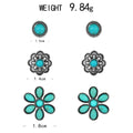 Boucles d'oreilles florales rondes style bohème rétro