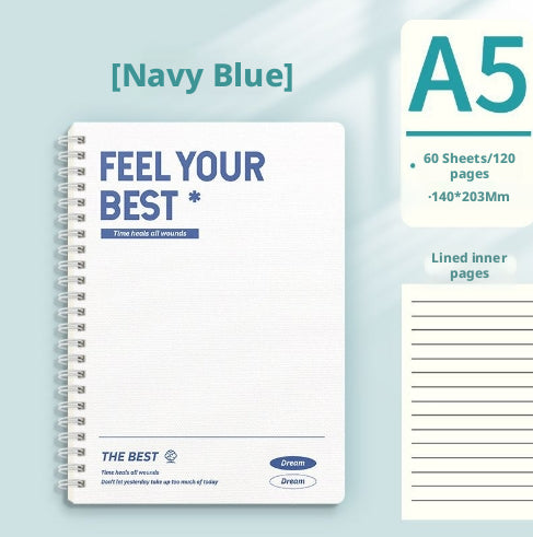 Carnet en bobine épais-A5-Ivory White-1 copie