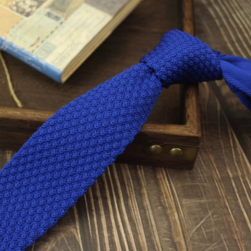 Narrow Woolen College Style Tie tricotée pour les hommes et les femmes