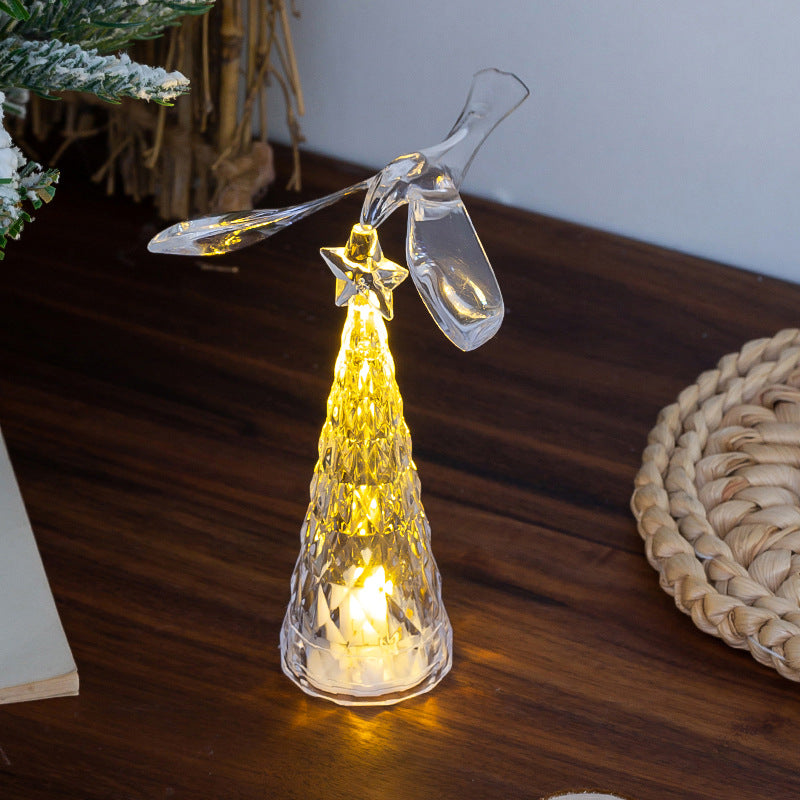 Mini Oiseau lumineux Arbre de Noël Décorations de Noël Ornements de bureau Christm créatif