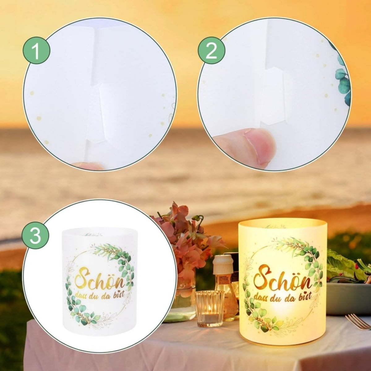 12-Pack Lantern Table Decor So Happy You're Here