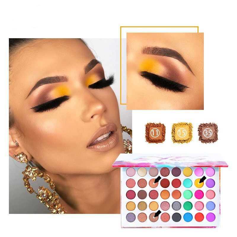 Shadow d'oeil de maquillage mixte multicolore Shimmer Matte