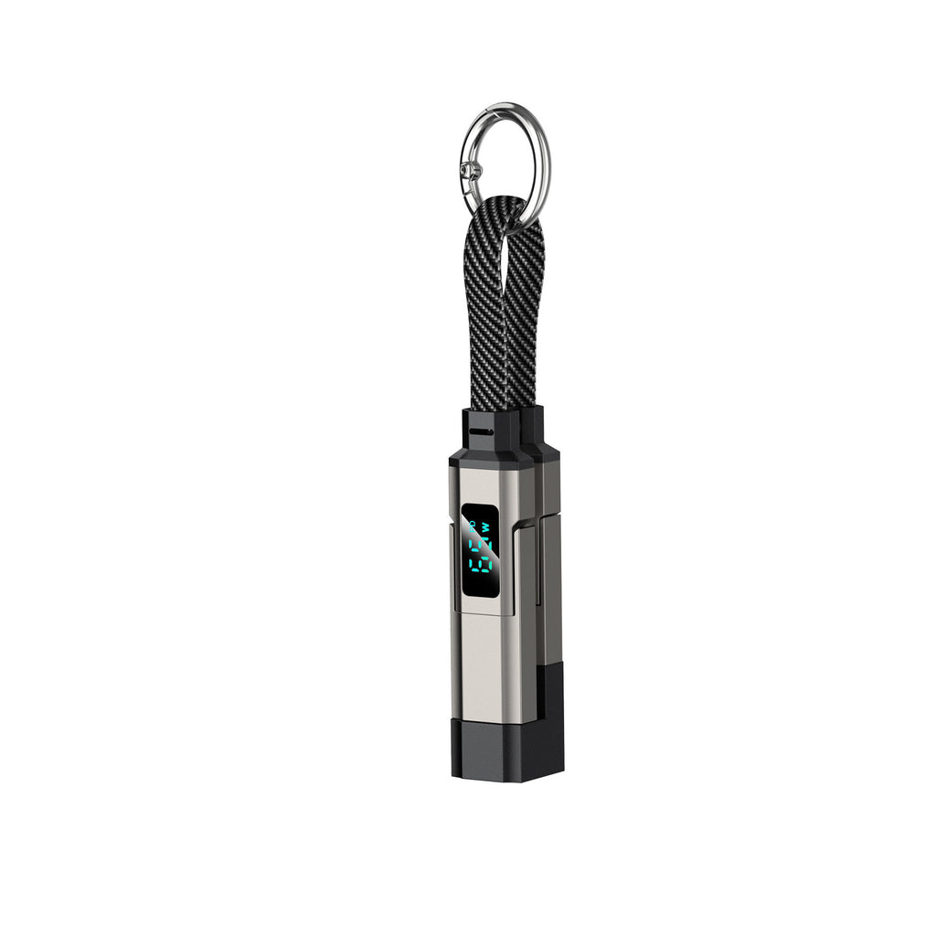 True Digital Display Super-Fast Charging 4-en-1 Câble porte-clés