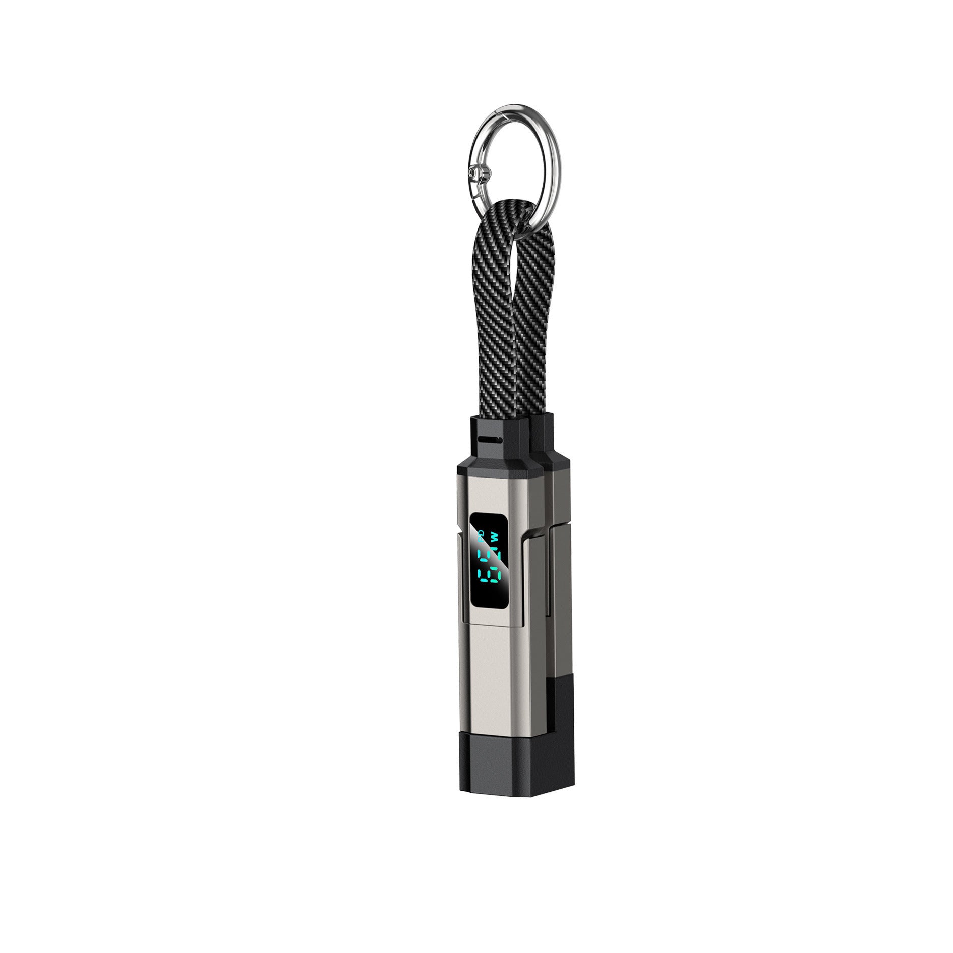 True Digital Display Super-Fast Charging 4-en-1 Câble porte-clés
