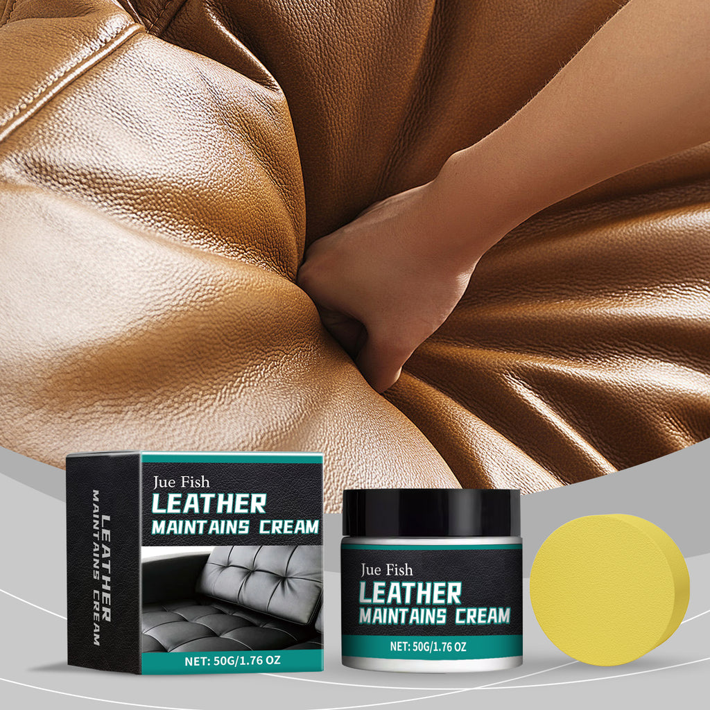 Crème de soins en cuir 50g bouteille-1 éponge1box