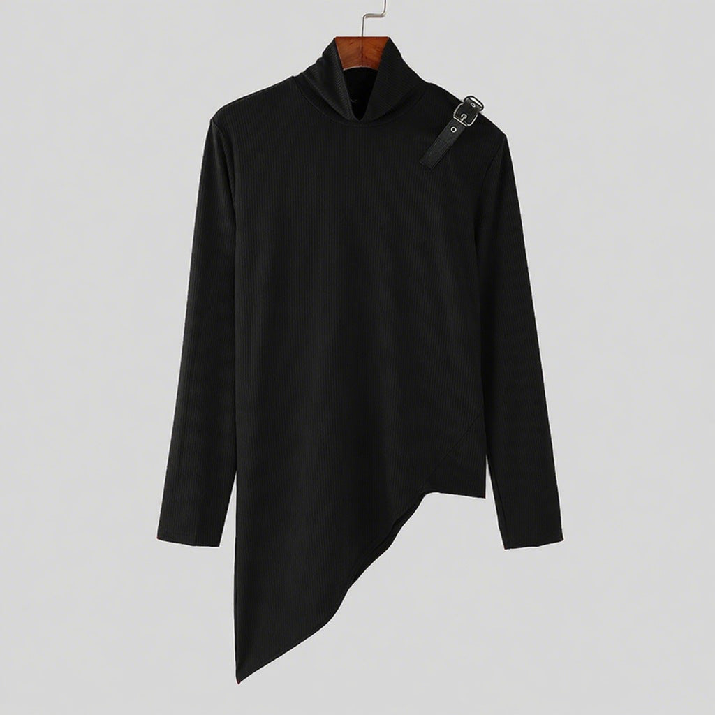 Men's Long Sleeve Mock-Neck Base-Layer Sports T-shirt