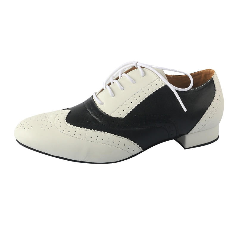 Chaussures de danse de soirée en cuir haut talon pour hommes