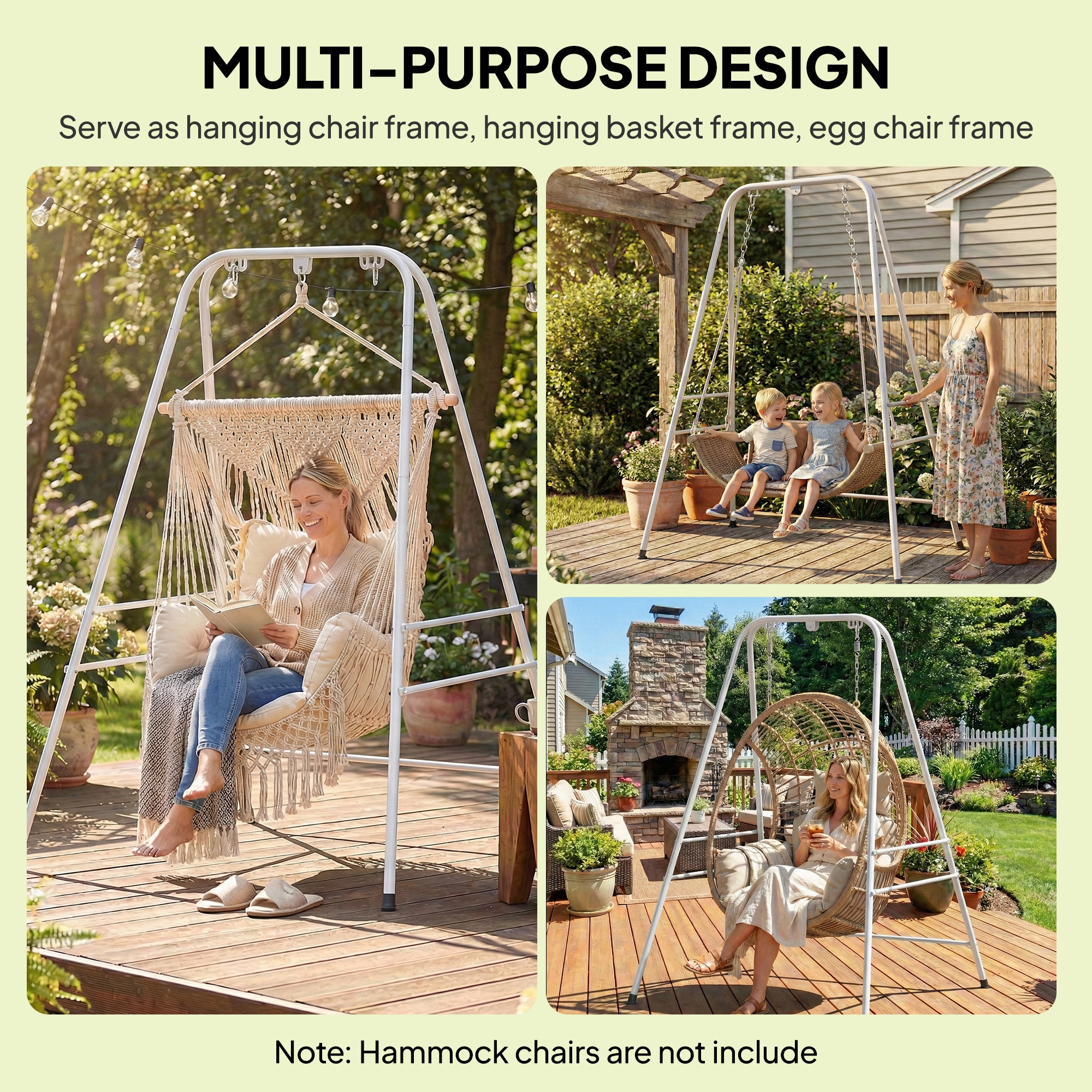 Support de chaise Hamock à usage intérieur et extérieur avec des coussinets antidérapants