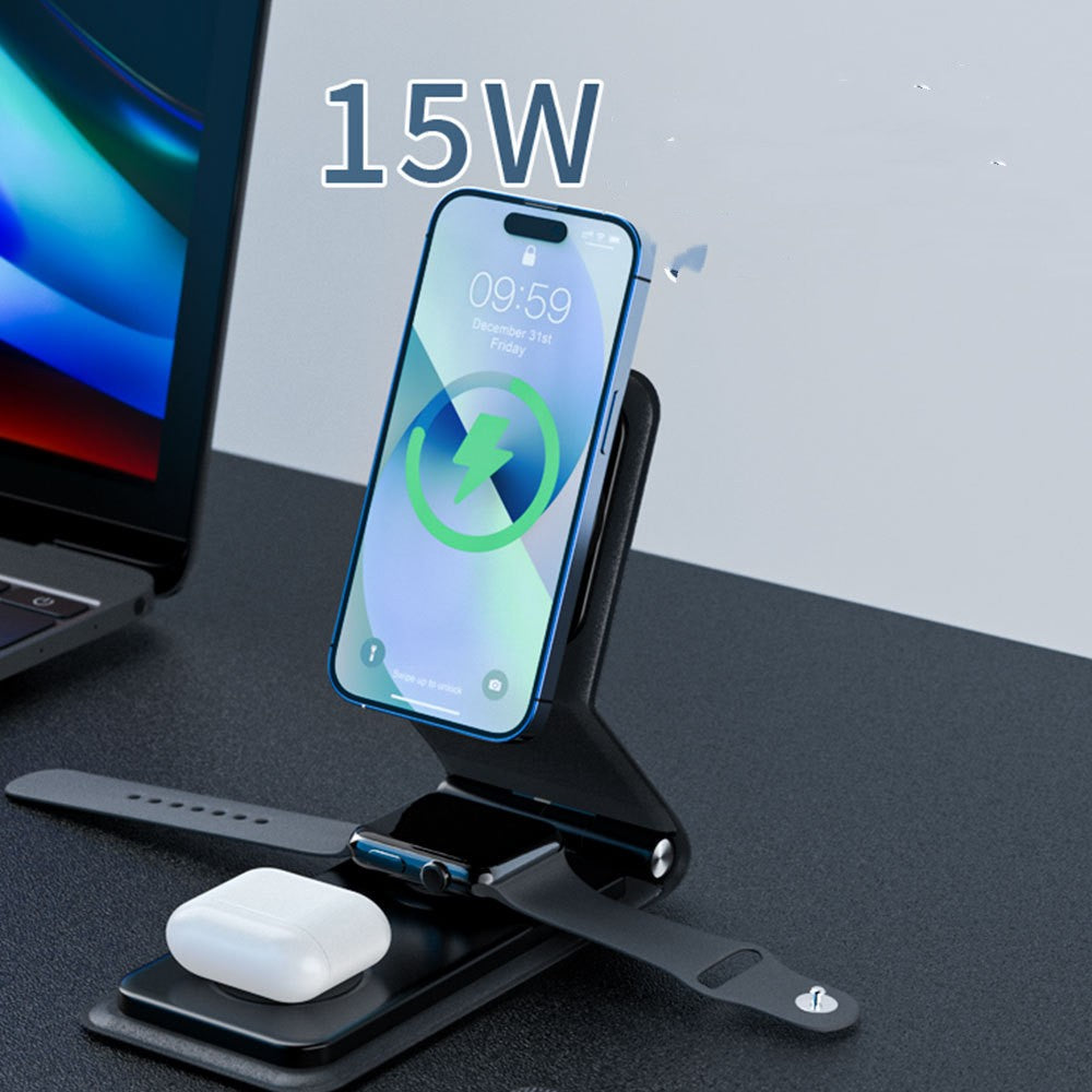 Le chargeur sans fil 3-en-1 Chargeur sans fil pliant