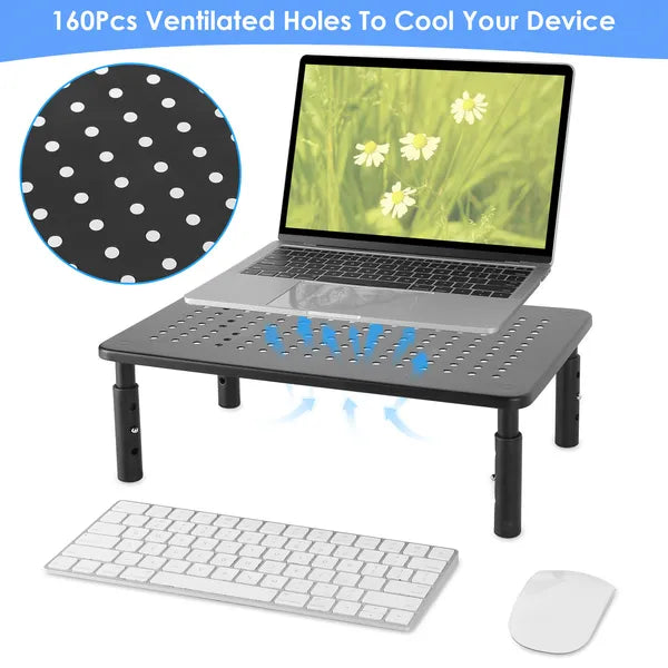 Moniteur Riser de comptoir réglable en hauteur 3 avec trous de ventilation