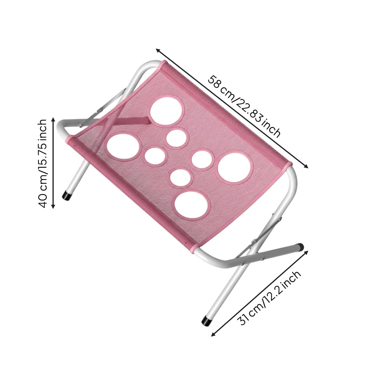 Foldable Dog Grooming Tub with Mesh Surface, Pink