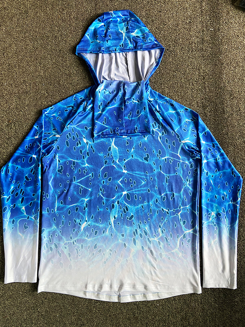 Pêche Hoodie voile chemise Surf couverture visage cou été hommes longue manches chasse Jersey