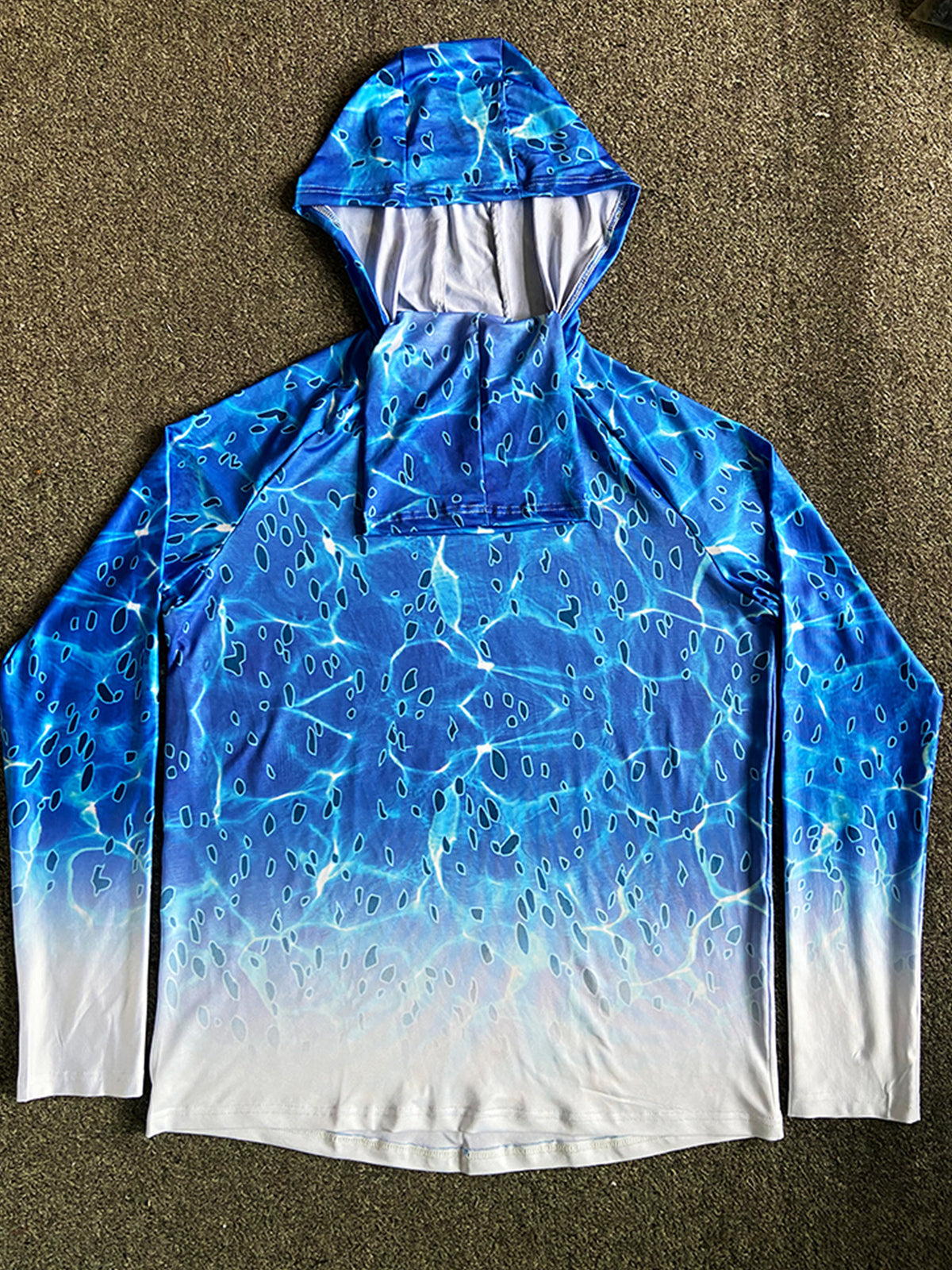 Pêche Hoodie voile chemise Surf couverture visage cou été hommes longue manches chasse Jersey