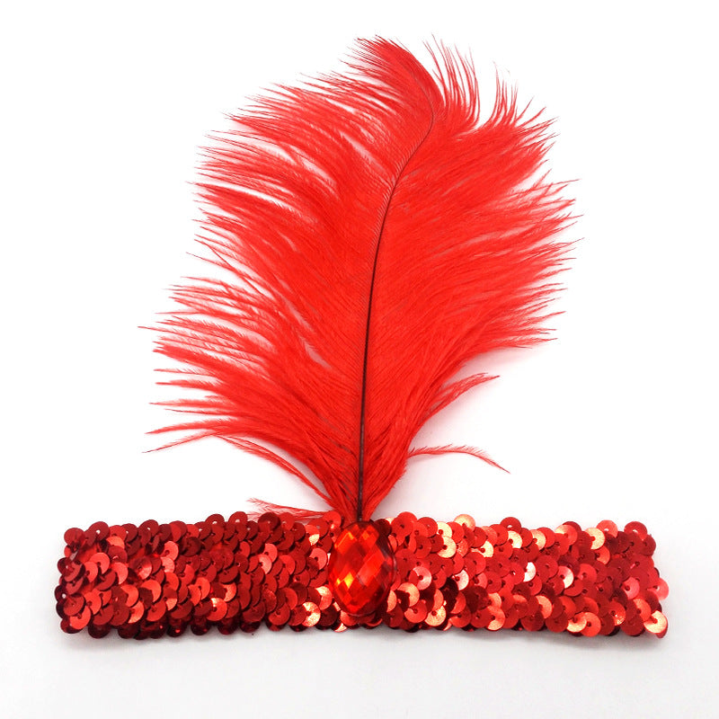 Les cheveux d'autruche sequined Diamonds Bandeau