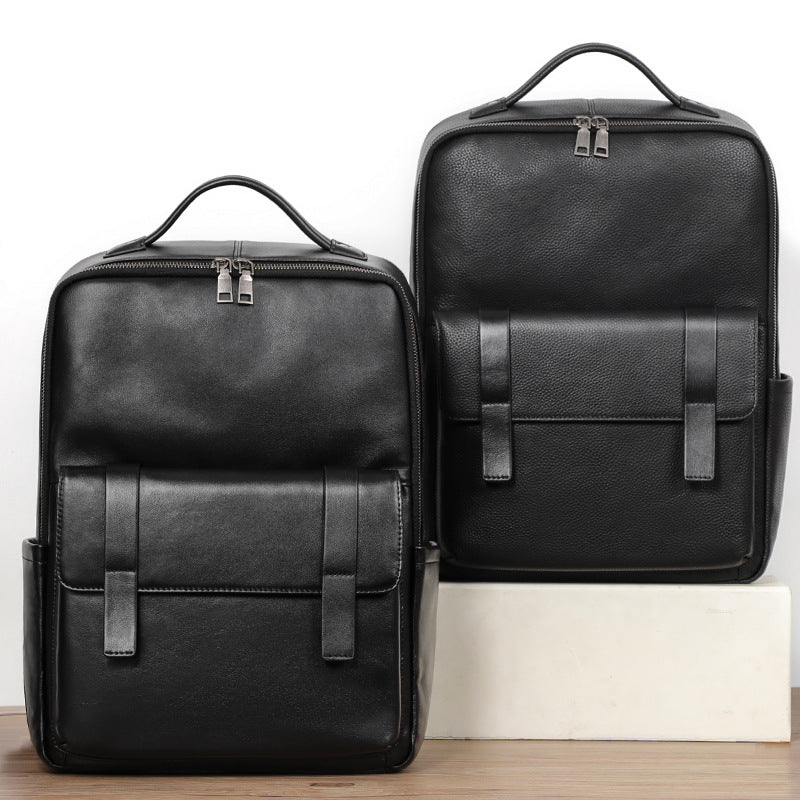 Sac à dos en cuir pour hommes de grande capacité