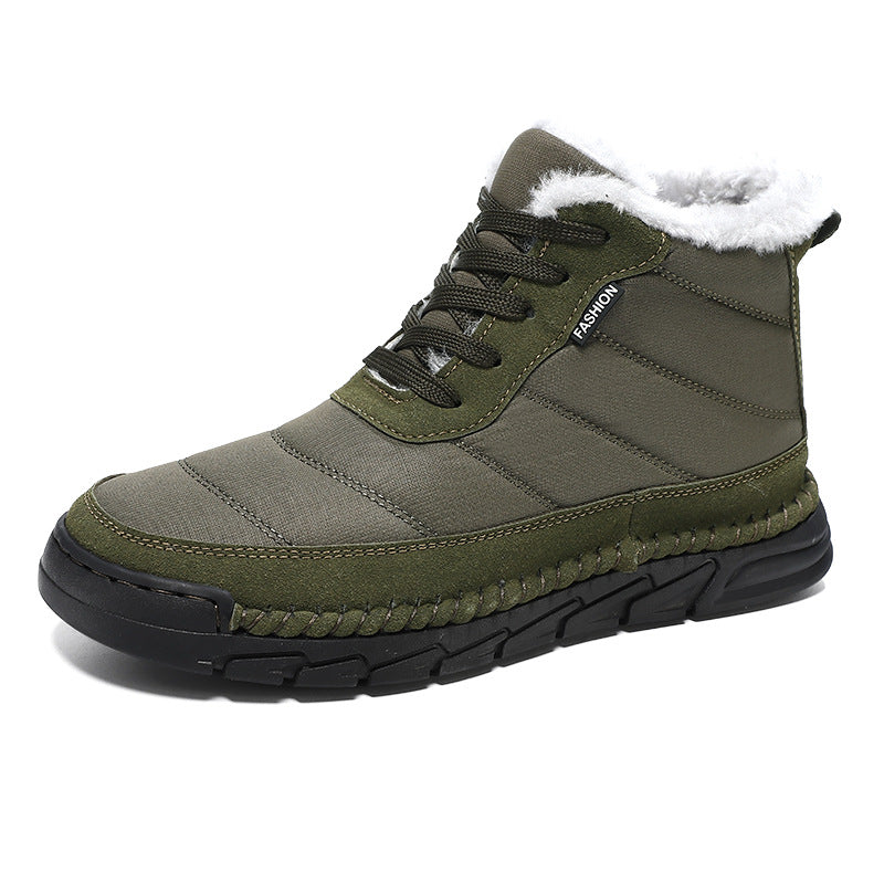 Bottes de neige avec semelles extérieures antidérapantes doublées de coton