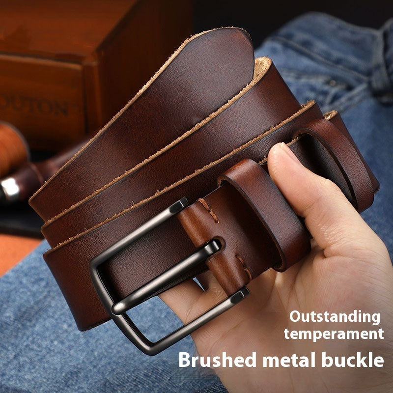 Ceinture en cuir d'alliage de première couche pour hommes