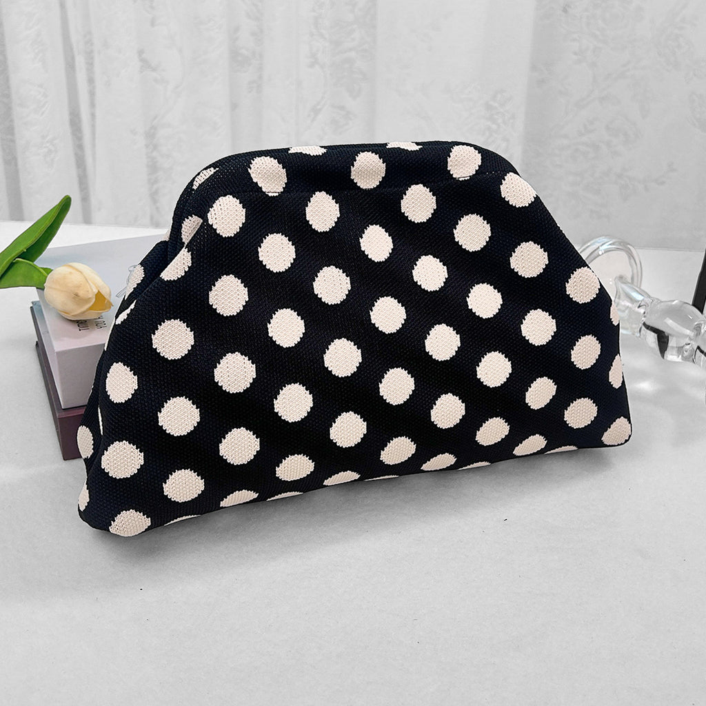 Clutch rayé de sac tricoté pour femmes