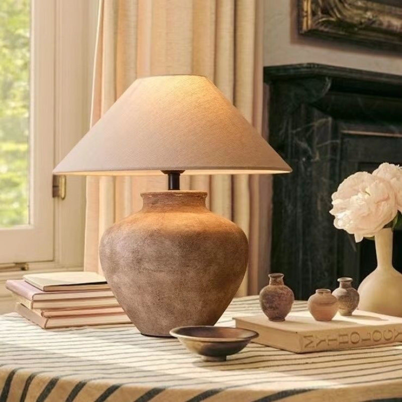 Wabi Sabi Style lampe de table en céramique Jar Ornement Vintage