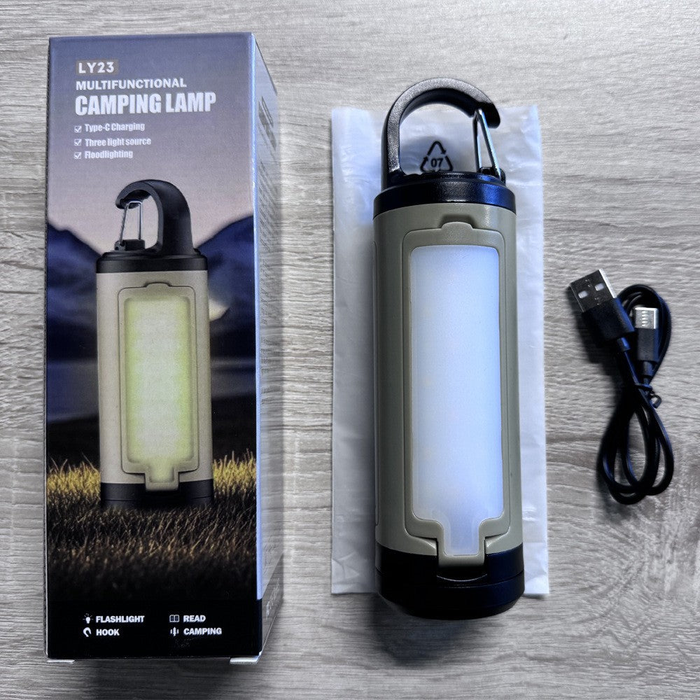 Lampe de camping pliable multifonctionnelle à quatre pieds