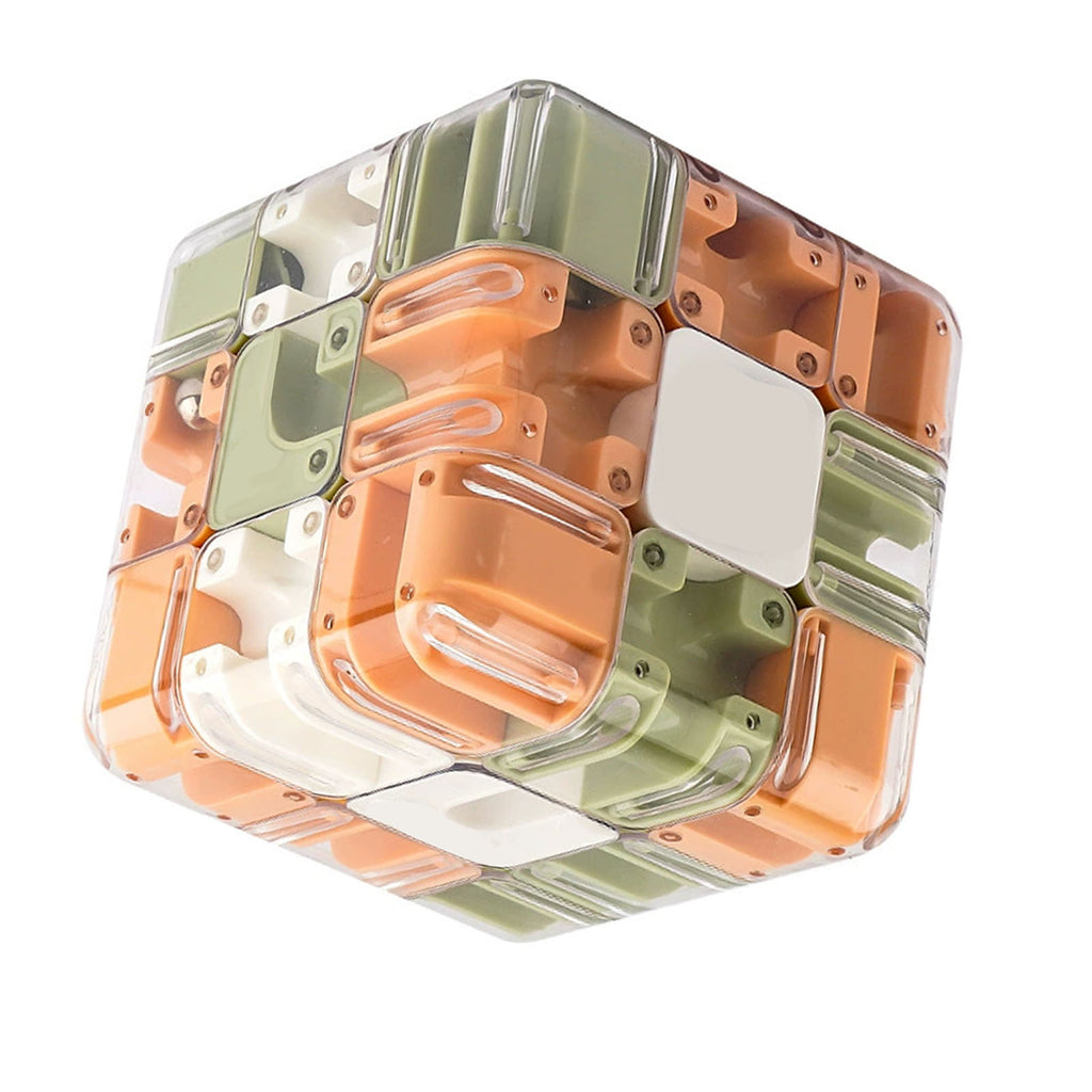 3D Labyrinthe Cube plastique Trois Dimensionnel Rotation Cube Puzzle Jeu de jeu pour les âges Ove
