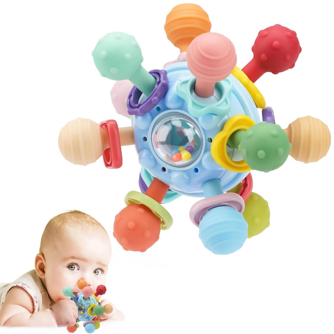 Jouets sensoriels de bébé Montessori pour jouets de dents de bébé pour bébés 0 3 6 9 12 18 mois