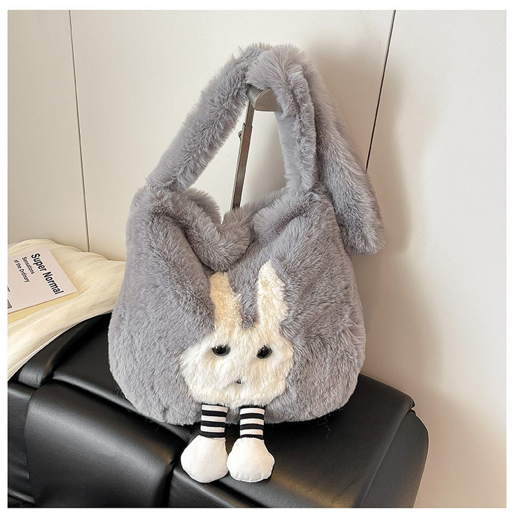 Mignon en peluche Cartoon Grande Capacité Sac à bandoulière