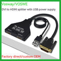 Un distributeur HDMI divisé en deux avec alimentation USB