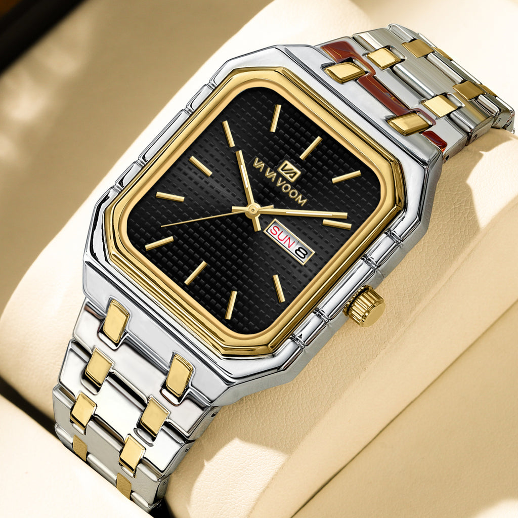 Homme Casual Élégant montre carrée lumineuse