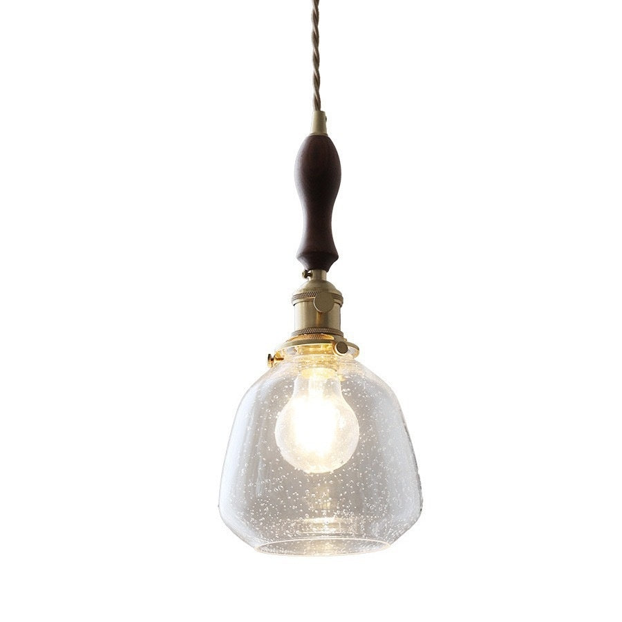 Rétro verre minimaliste petit pendentif lumière pour les salles à manger et Hallways