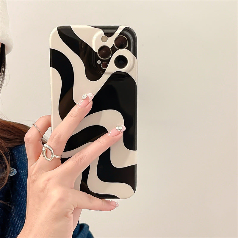 Etui de téléphone blanc et noir