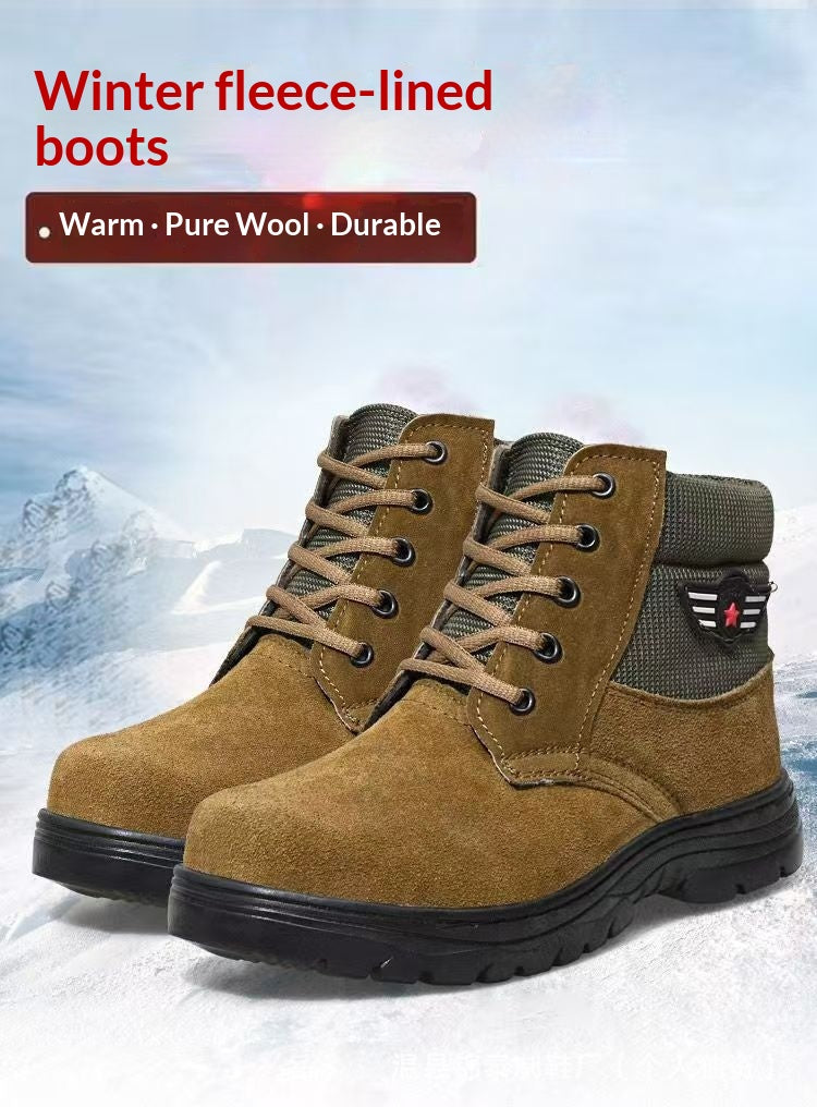 Hommes Bottes de coton thermique en peau de mouton