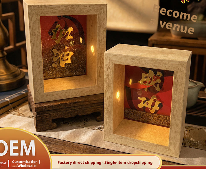 Cadre photo en bois acrylique Quicksand Blessing-9.2 * 5 *11,6cm-1 pièce