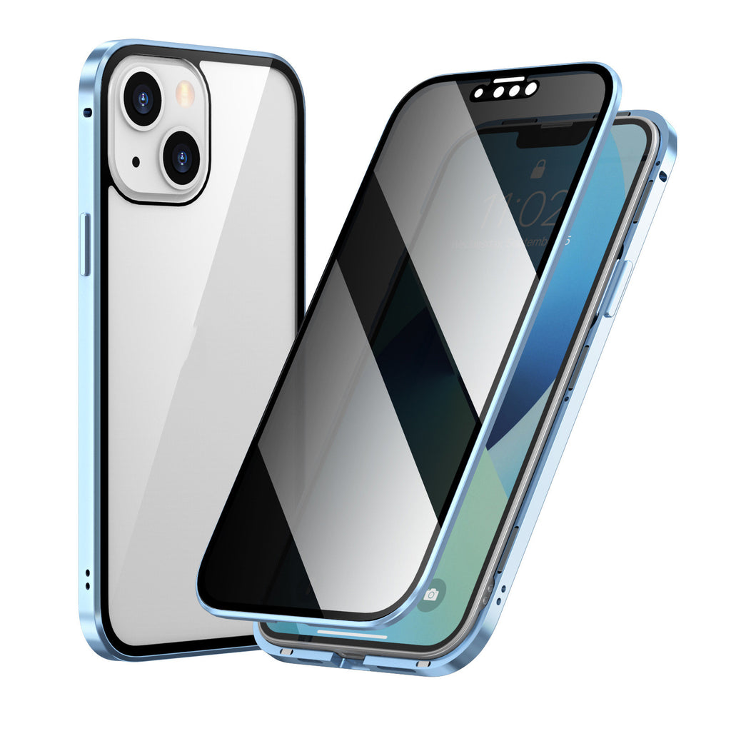 Boîtier de téléphone magnétique à double face en verre haute définition