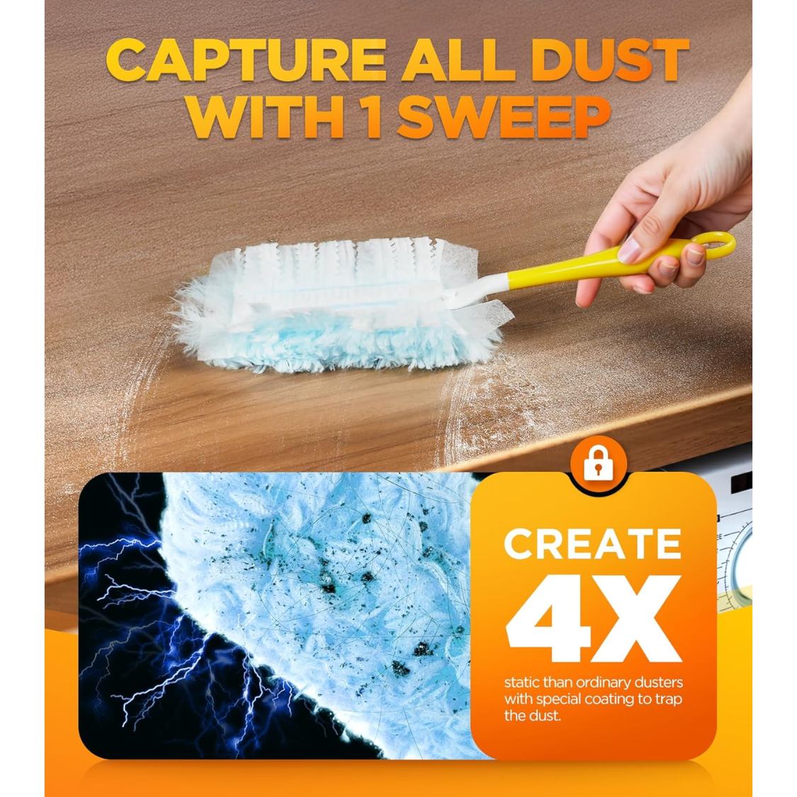 30 Compte de recharge de duster pour duster pivotant avec 1 poignée